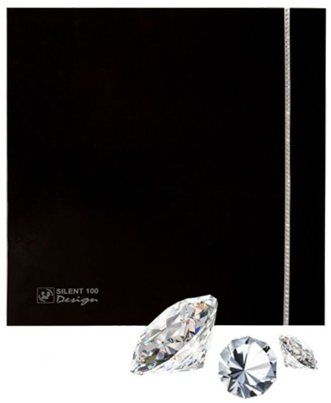 Вентилятор Soler Palau SILENT-100 CZ BLACK DESIGN SWAROVSKI
