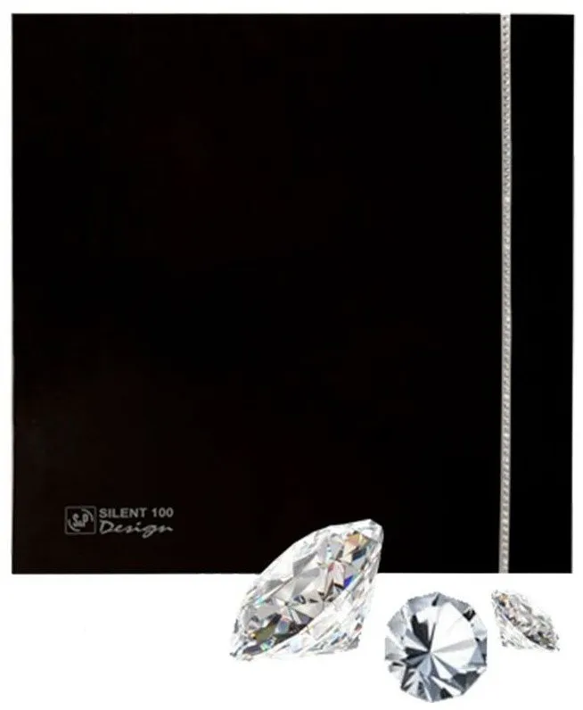 Вентилятор Soler Palau SILENT-100 CZ BLACK DESIGN SWAROVSKI
