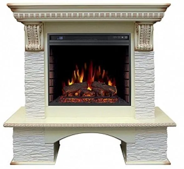 Портал Royal Flame Pierre Luxe сланец мелкий белый под очаги Vision 23